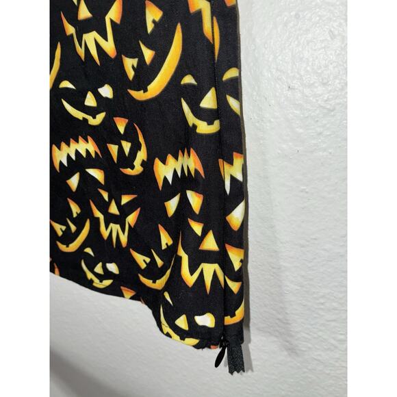 Retrolicious Jack O Lantern Halloween Top Shirt Sleeveless XS S Ties around Neck - Picture 8 of 9